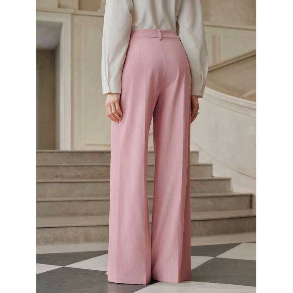 Anewsta Stylish Striped Wide Leg Trousers, Versatile For Commuting, Suitable For - Picture 3 of 7